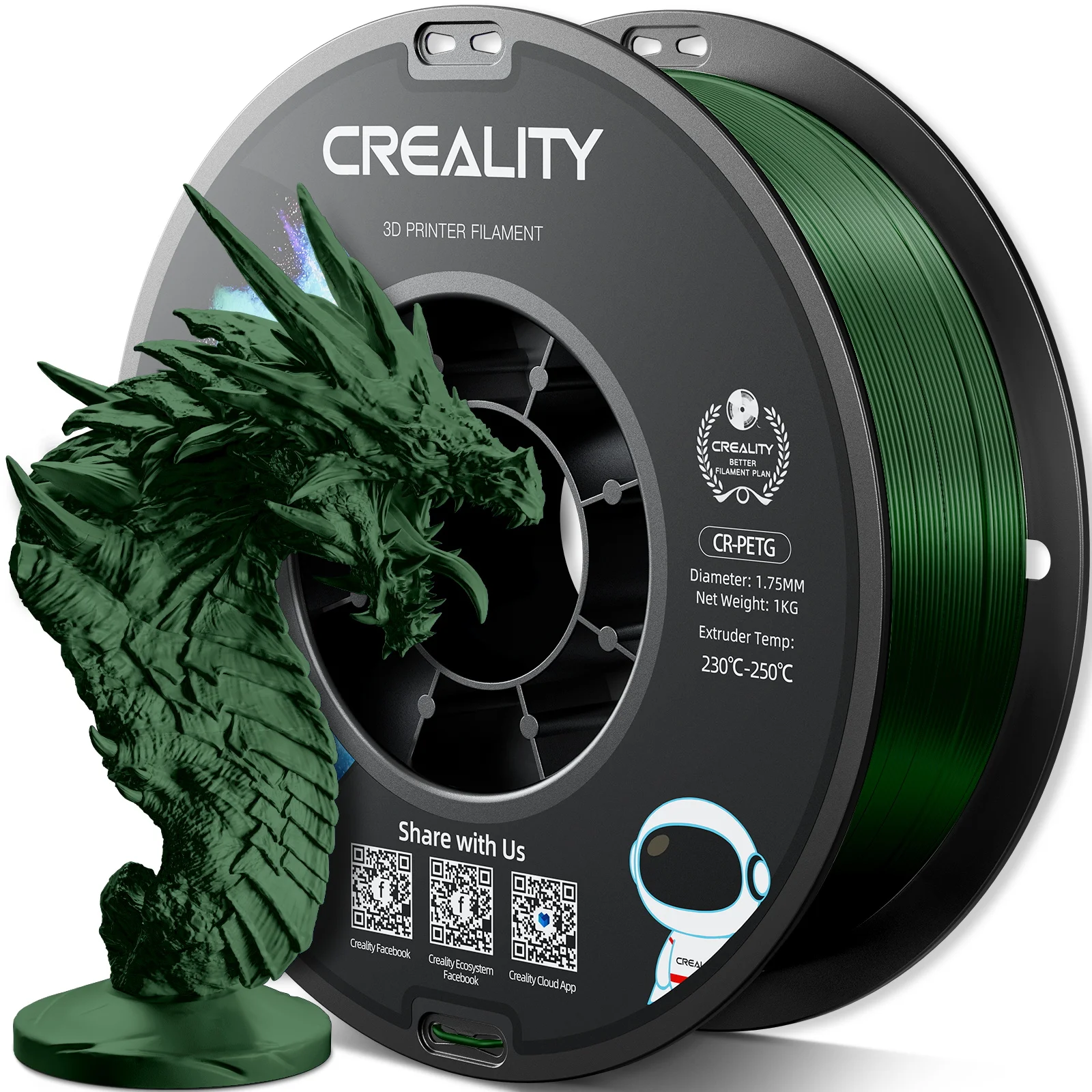 Creality PETG 3D Printer Filament 1.75mm 12 Rolls 1KG/roll Glossy Printing Filaments 3D Printer Materials High Temperature - Image 10