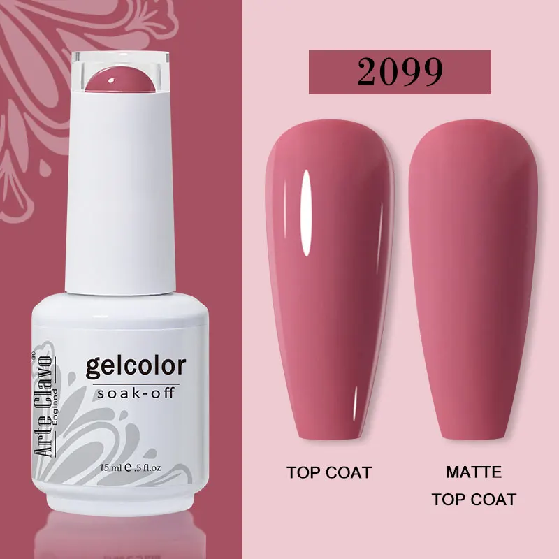 Arte Clavo 15ml Gel Nail Polish – 72 Color Soak-Off UV LED Varnish for Nail Art - Image 110