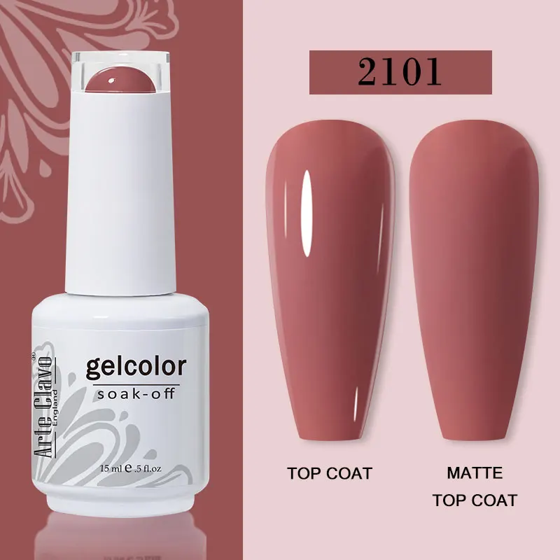 Arte Clavo 15ml Gel Nail Polish – 72 Color Soak-Off UV LED Varnish for Nail Art - Image 116