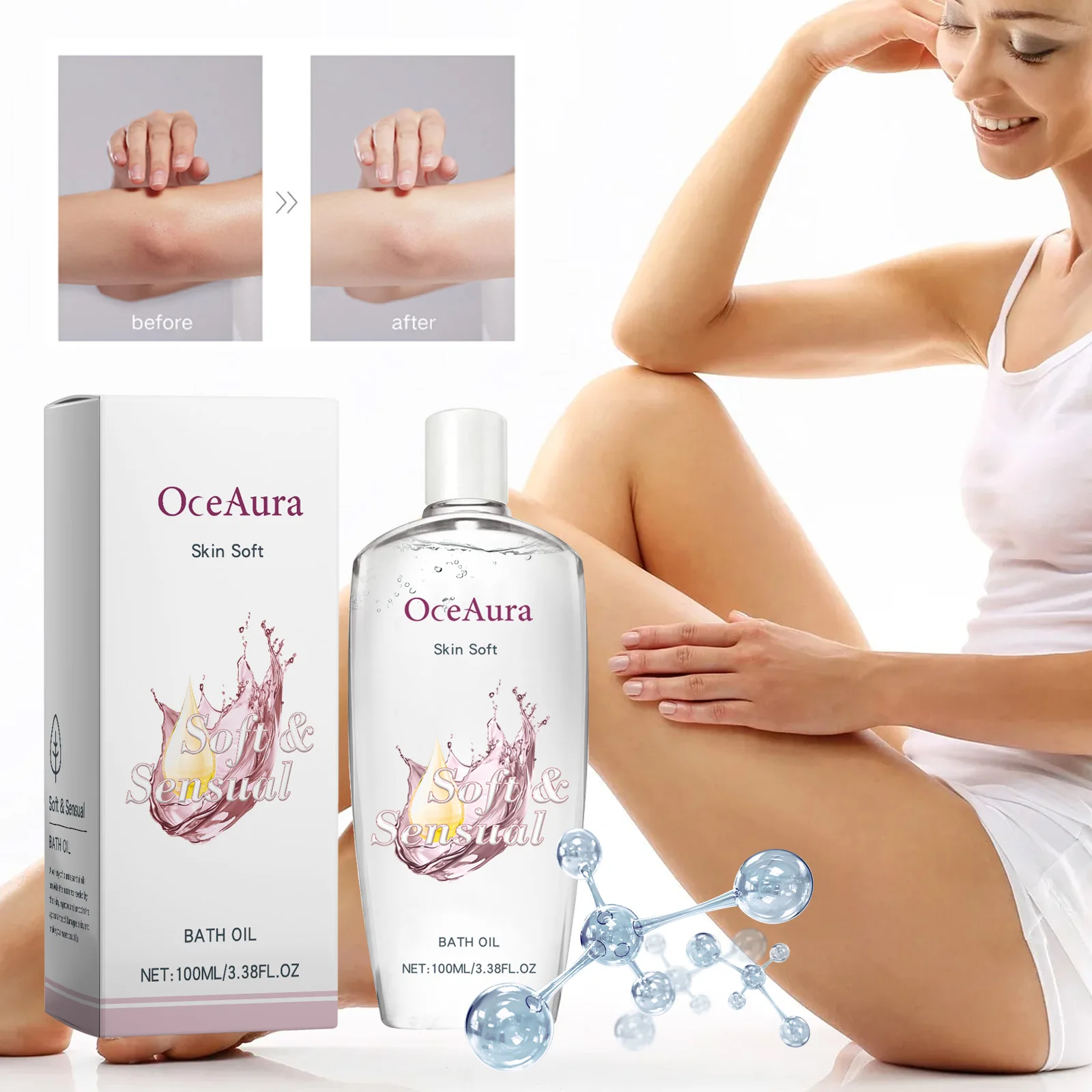 OceAura Body Moisturizing Oil 3.38oz – Deep Care for Dry Skin, Hydrating & Brightening - Image 5