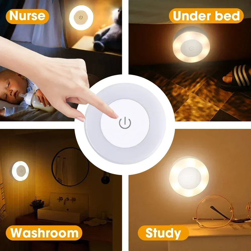 Portable LED Night Light – USB Rechargeable Lamp for Bedroom & Living Room - Image 6
