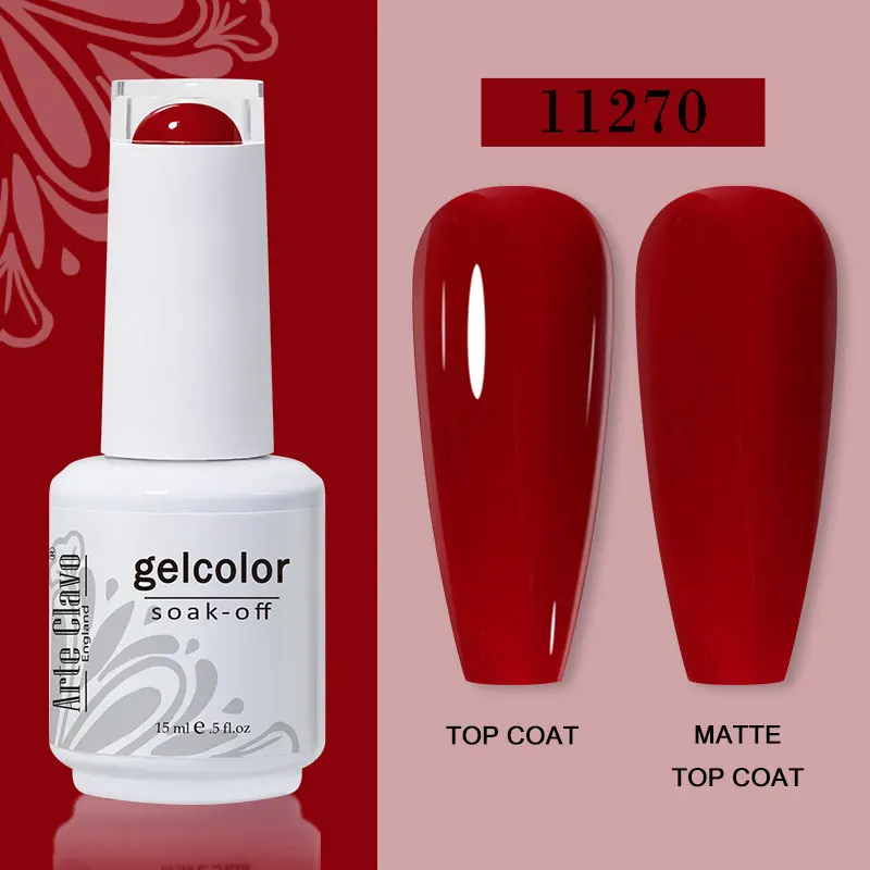 Arte Clavo 15ml Gel Nail Polish – 72 Color Soak-Off UV LED Varnish for Nail Art - Image 71