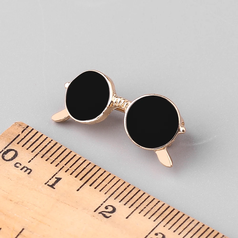 Mini Enamel Glasses Sunglasses Pins Brooches - Image 3