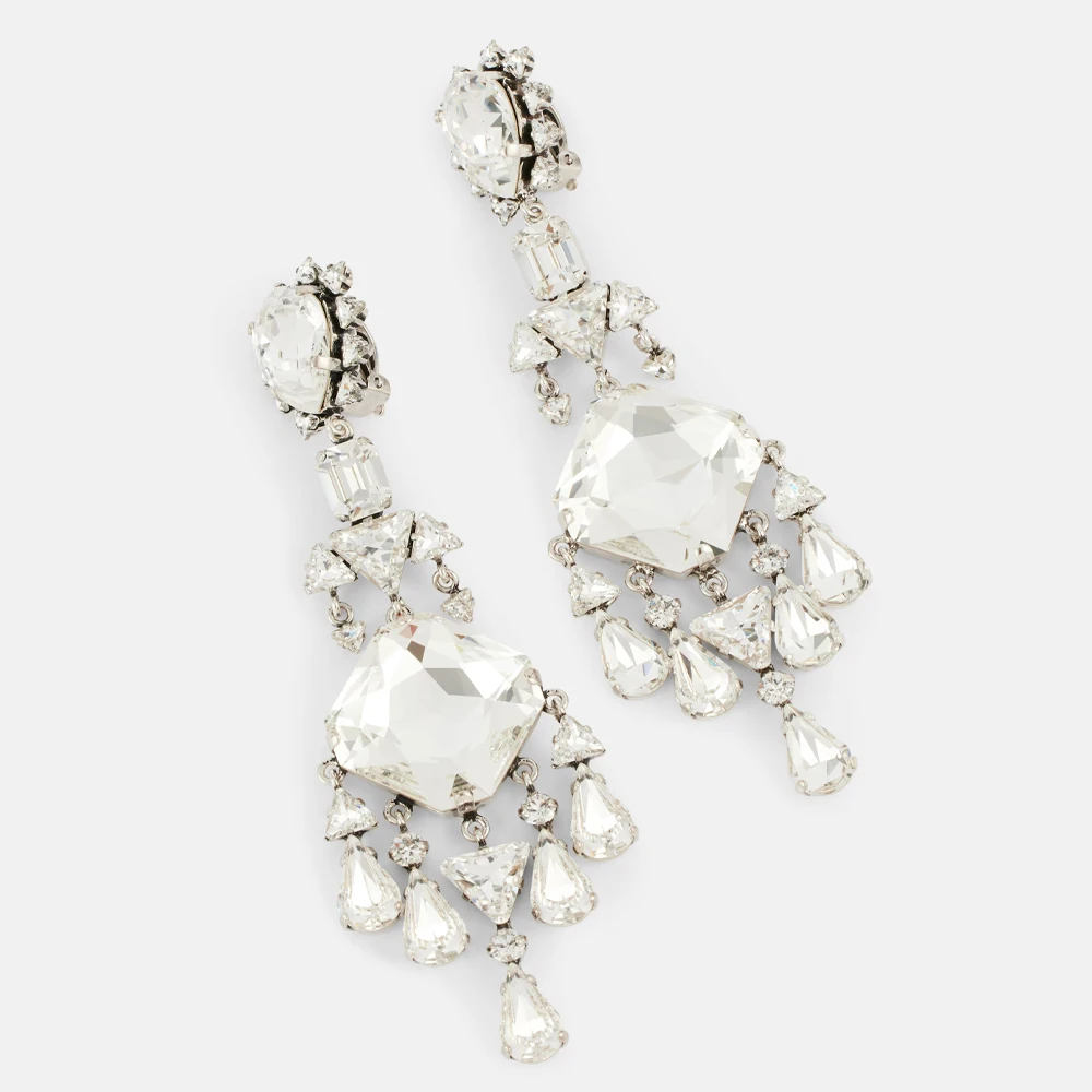 Crystal Drop Clip-On Earrings – Non-Pierced Waterfall Dangle Jewelry - Image 3