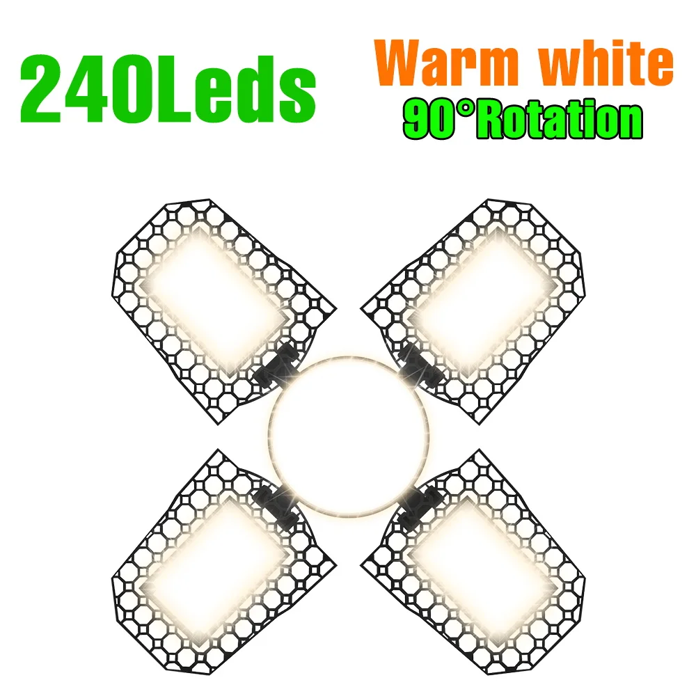 300W LED Garage Light – Deformable Folding Lamp for Workshop & Basement - Image 17