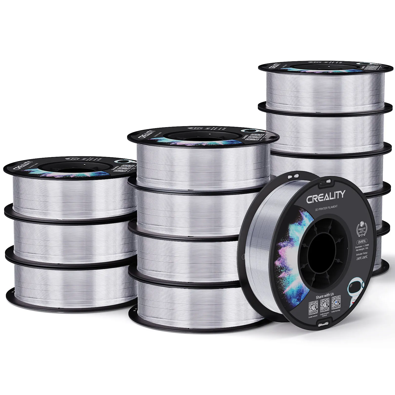 Creality PETG 3D Printer Filament 1.75mm 12 Rolls 1KG/roll Glossy Printing Filaments 3D Printer Materials High Temperature - Image 20