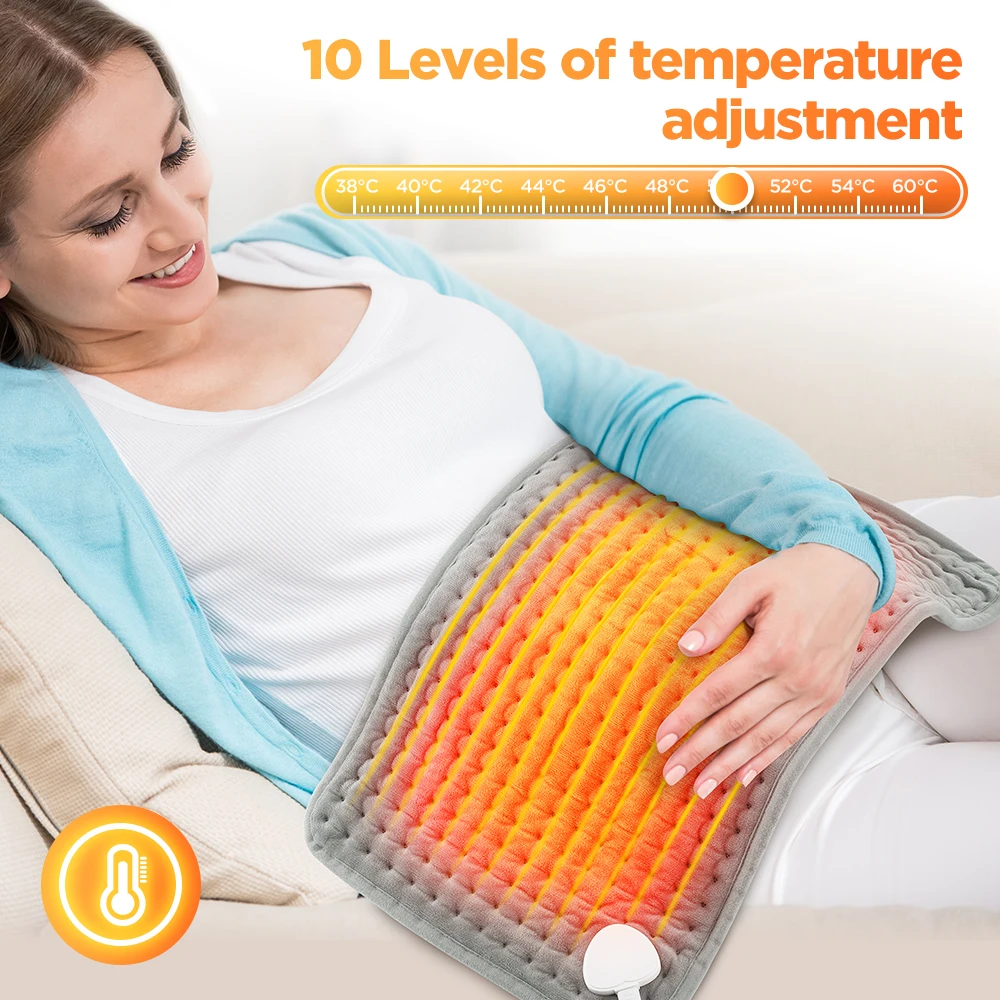 Electric Heating Pad – 10 Heat Levels, 4 Modes, Timer, for Full Body Relief - Image 4