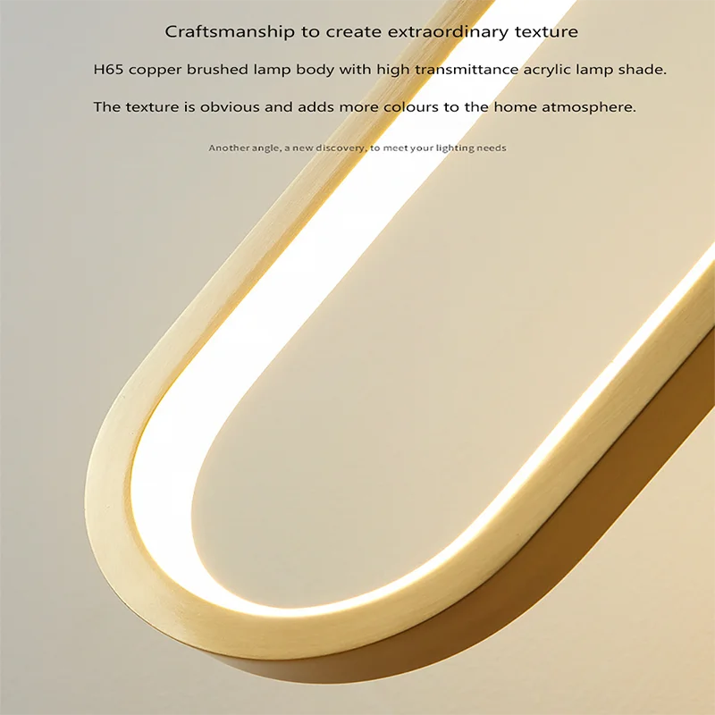 Modern LED Pendant Light – Minimalist Gold/Black Chandelier for Living Room - Image 6