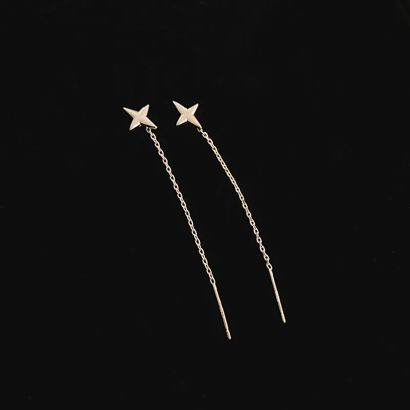 Simple Geometric Square Drop Earrings Women Korean Fashion Gold Line Long Tassel Dangle Jewelry Gift - Image 13