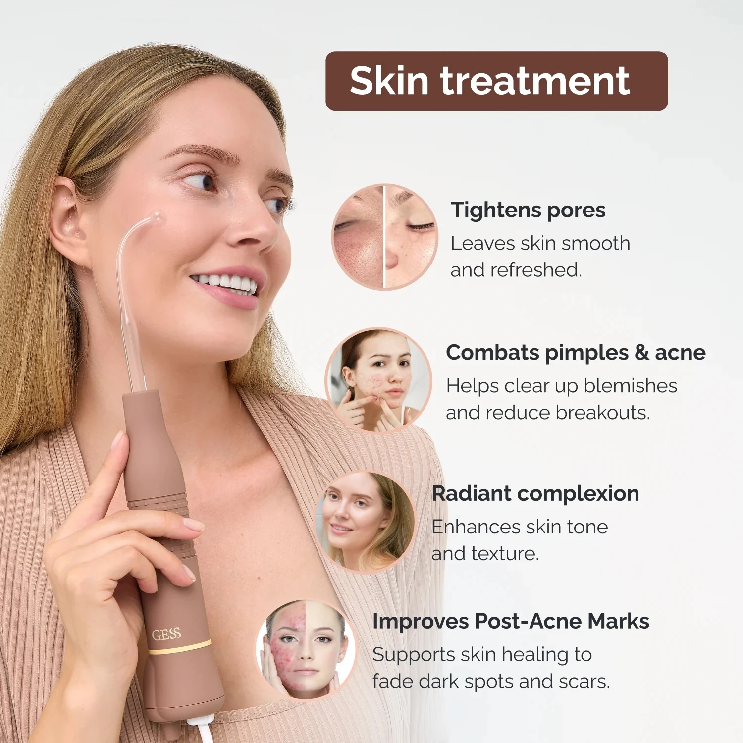 GESS Skin Massage Wand – 7-in-1 Microcurrent & LED Facial Toning - Image 4