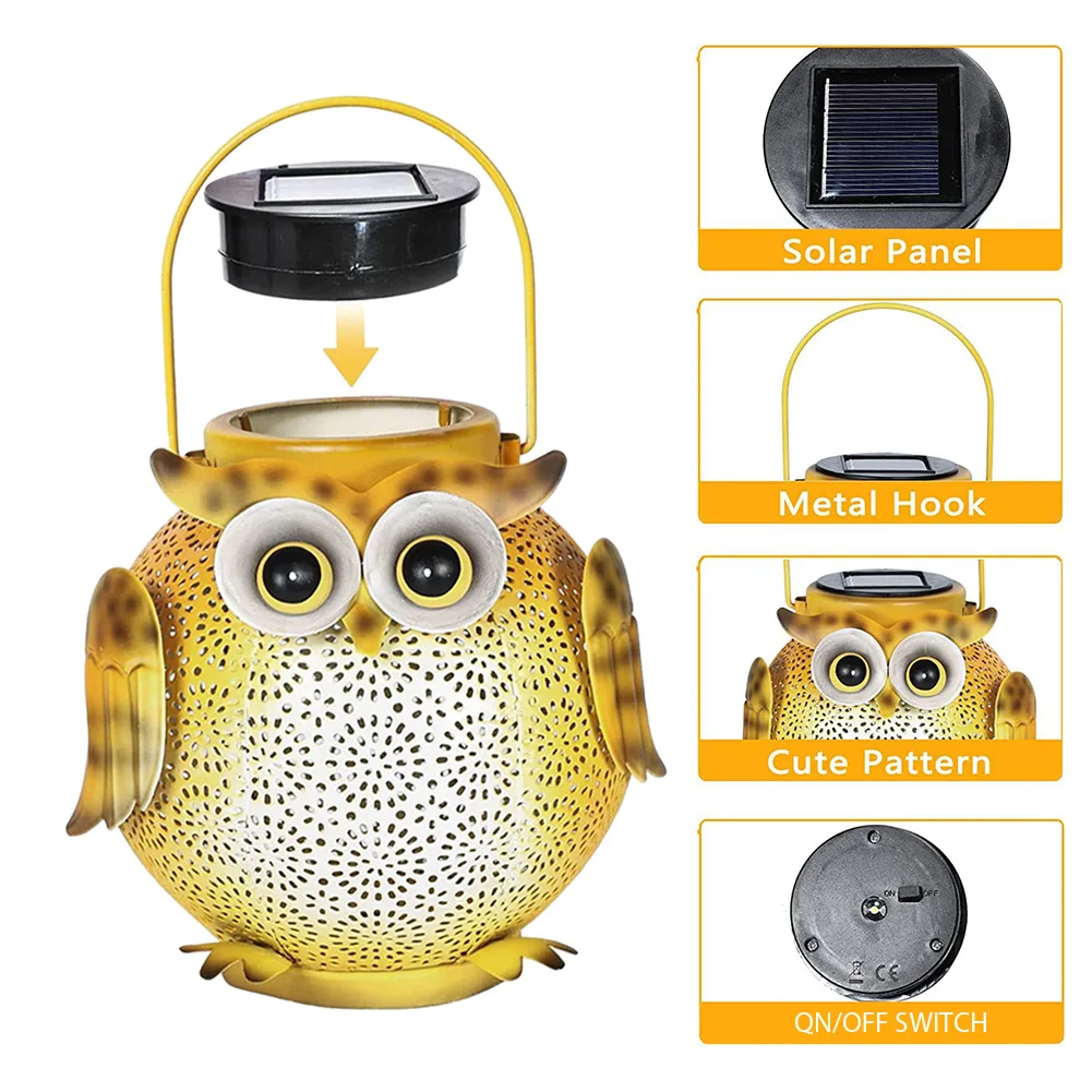Iron Art Solar Hanging Lanterns – IP44 Waterproof, 600mAh Landscape Light for Balcony & Pathway - Image 5