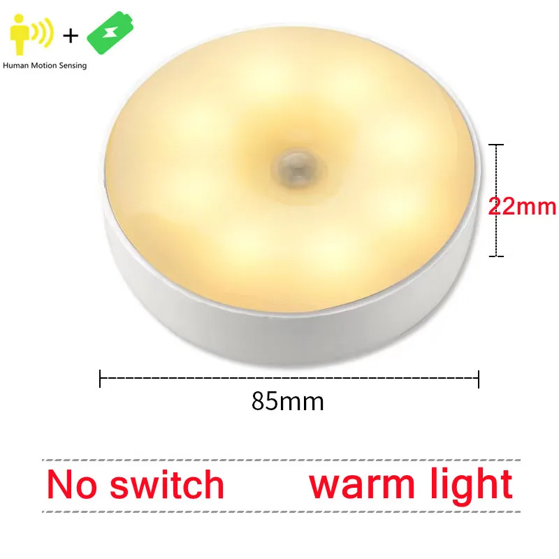 Motion Sensor LED Night Light – USB Rechargeable Lamp for Hallway & Bedroom - Image 10