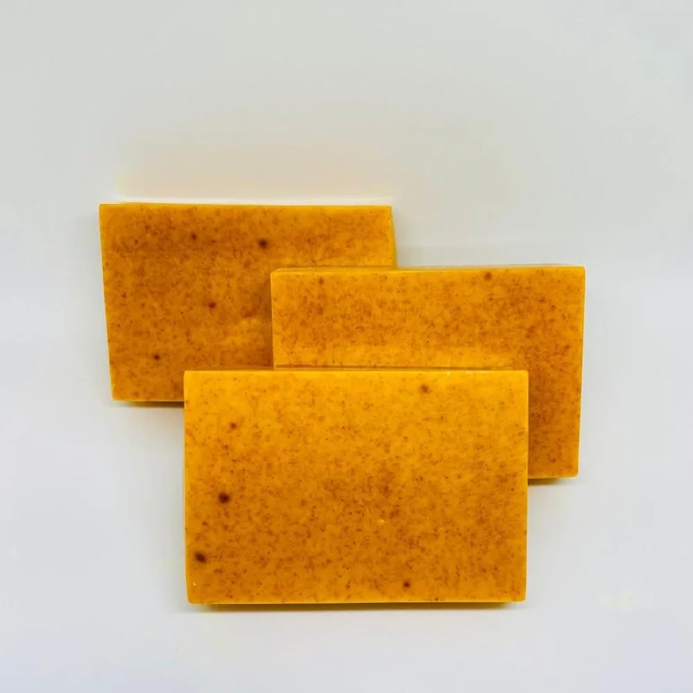 Lemon Turmeric Kojic Acid Soap 100g – Brightening Facial & Body Bar - Image 3