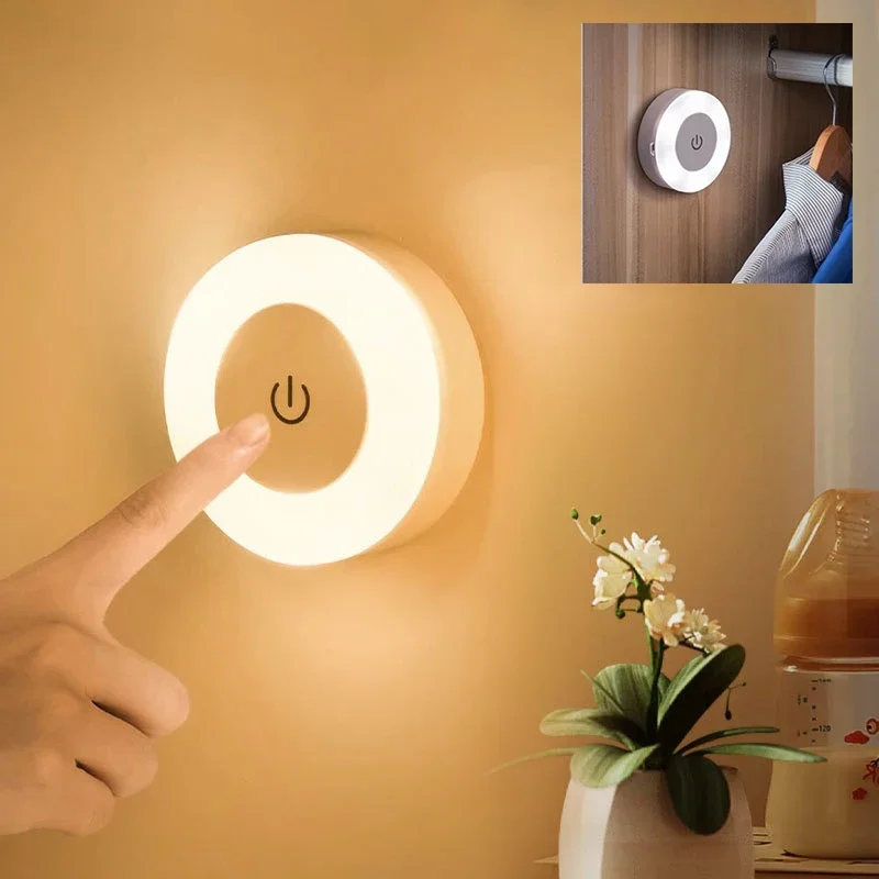 Portable LED Night Light – USB Rechargeable Lamp for Bedroom & Living Room - Image 2