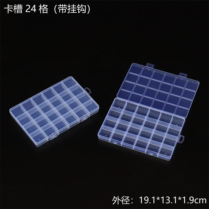Jewelry Storage Box with 15/24/28 Grids – Transparent Plastic Organizer for Beads & Small Parts - Image 4