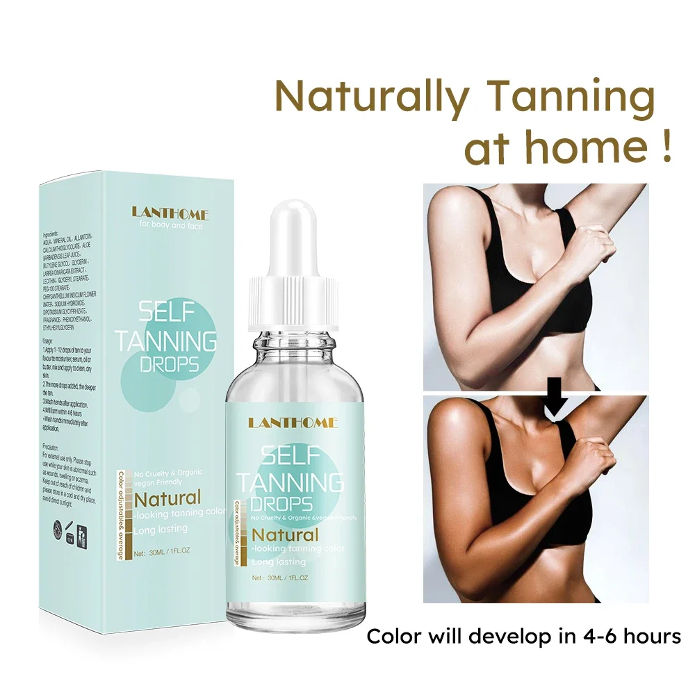 30ml Self-Tanning Drops – Sunless Tanner for Natural-Looking Body Skin Care - Image 4