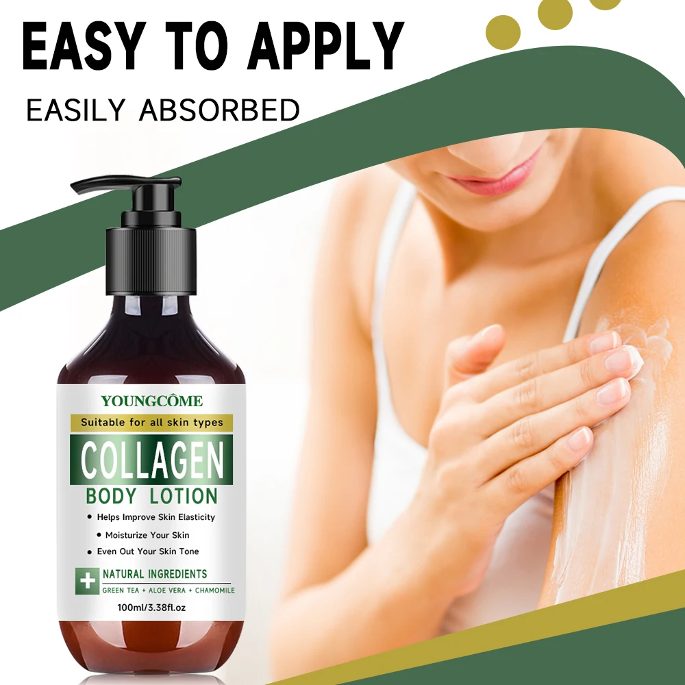 100ml Collagen Body & Face Cream – Hydrating, Soothing with Green Tea & Aloe Vera