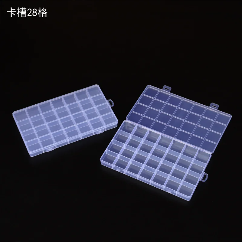 Jewelry Storage Box with 15/24/28 Grids – Transparent Plastic Organizer for Beads & Small Parts - Image 9