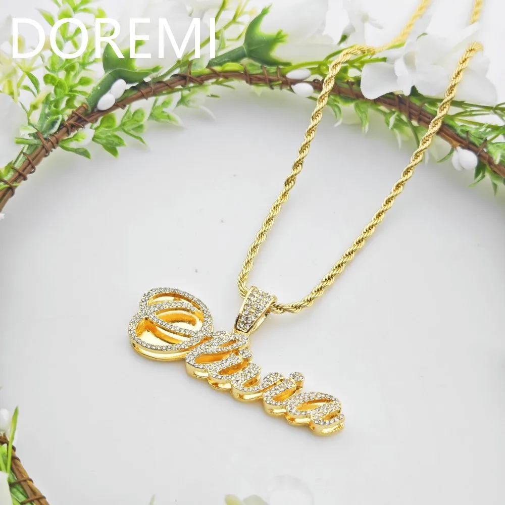 Custom Diamond Double Name Necklace – Personalized Pendant with Crystal Letters - Image 4