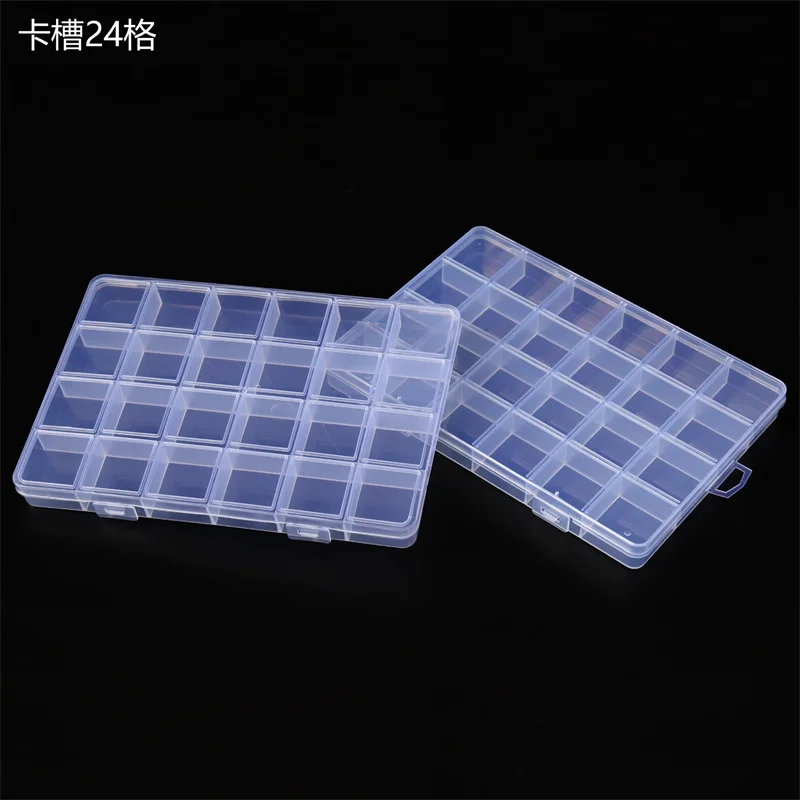 Jewelry Storage Box with 15/24/28 Grids – Transparent Plastic Organizer for Beads & Small Parts - Image 5