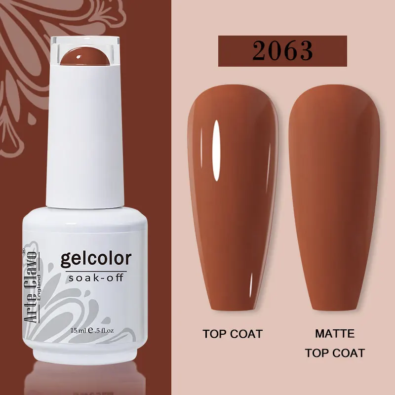 Arte Clavo 15ml Gel Nail Polish – 72 Color Soak-Off UV LED Varnish for Nail Art - Image 92