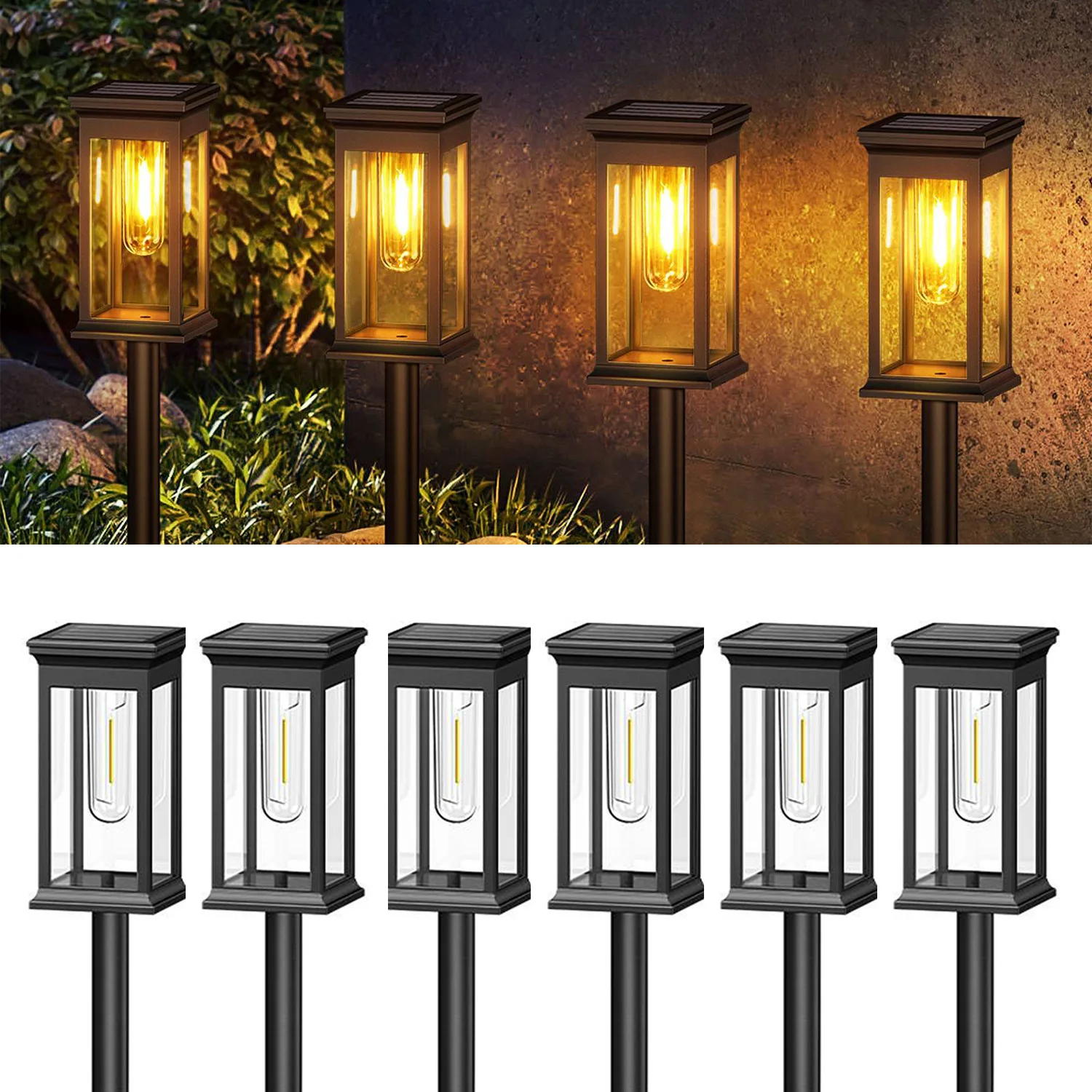 2/6/12 Pack Upgraded Solar Lights – 2700K Warm White for Garden & Walkway - Image 9