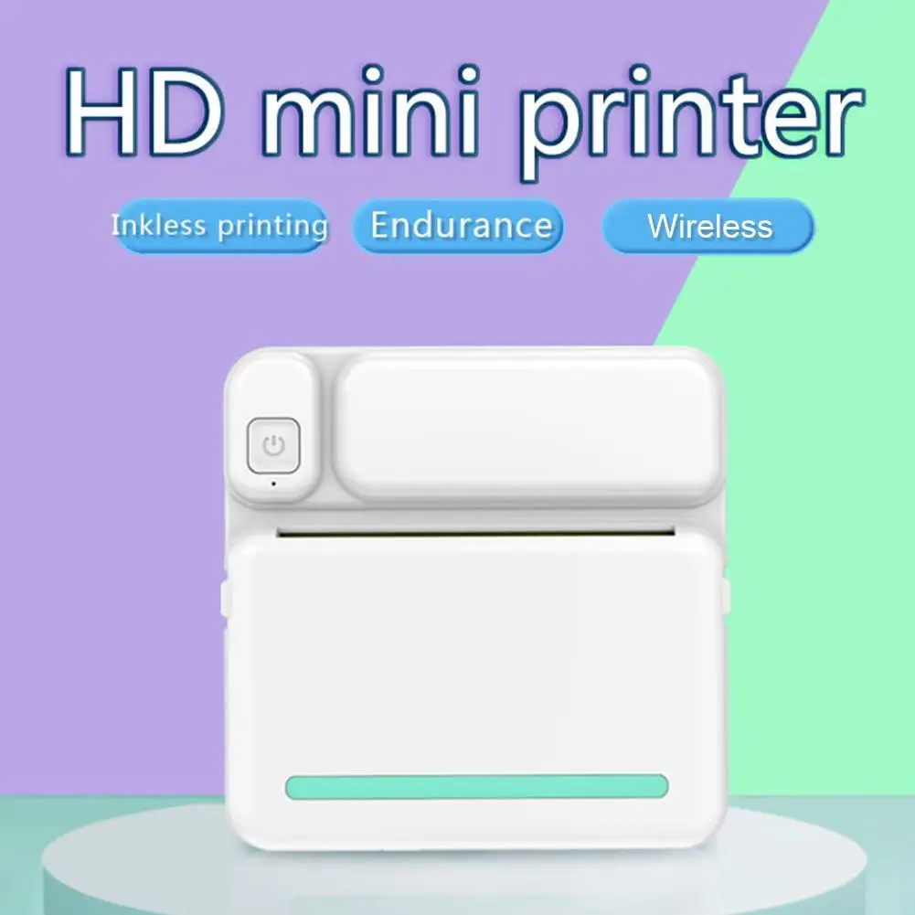 Mini Thermal Printer Wireless 200dpi Photo & Label Printer for Notes