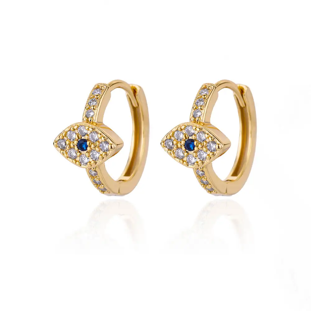 2024 Trending Zircon Colored Flower Hoop Earrings Stainless Steel Luxury Jewelry for Women - Image 17