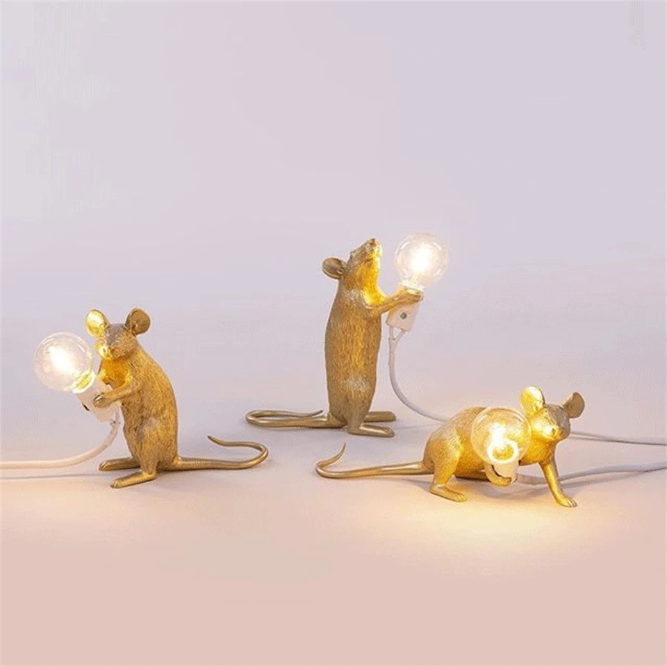 Nordic Mouse LED Table Lamp – Modern Bedside Light for Home Decoration