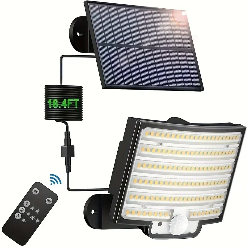 IP65 Solar Motion Sensor Light – LED Security Flood Lamp with Remote Control - Image 6