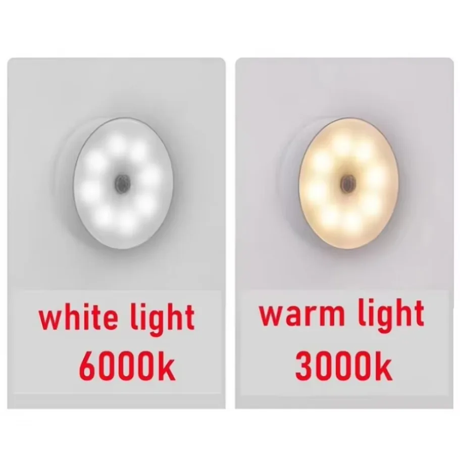 LED Motion Sensor Night Light – USB Rechargeable Mini Lamp for Bedroom & Hallway - Image 4