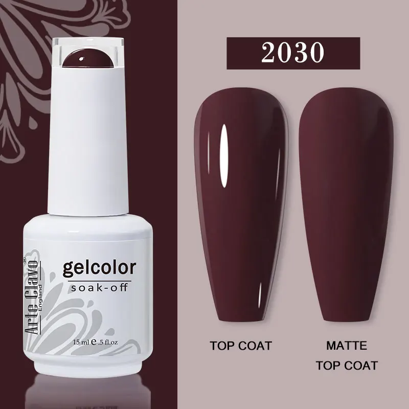 Arte Clavo 15ml Gel Nail Polish – 72 Color Soak-Off UV LED Varnish for Nail Art - Image 114