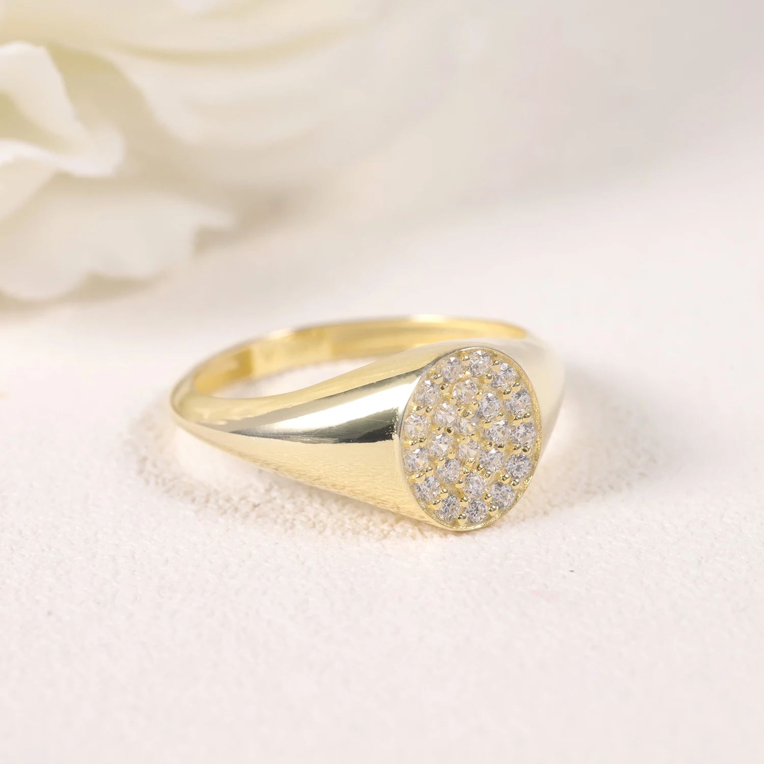 Moissanite Signet Ring – 925 Silver, D Color VVS1, GRA Certified - Image 4