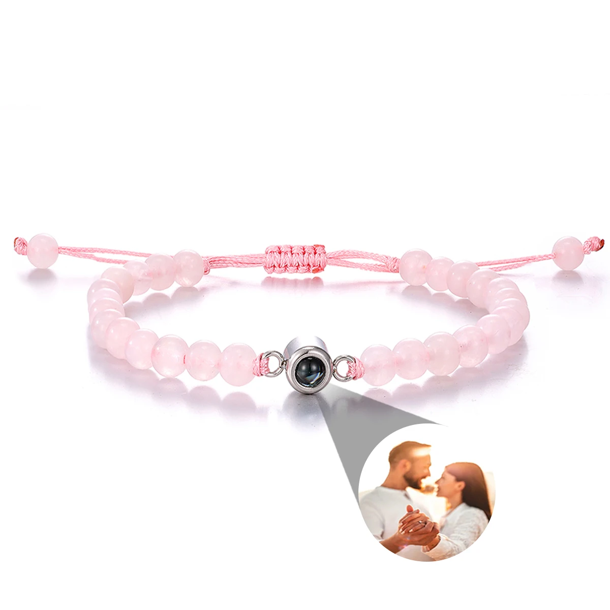 2023 New "I Love You" 100 Languages Bracelets Personalized Photo Projection Bracelet Custom Photo Natural Stone Couple Bracelet - Image 25