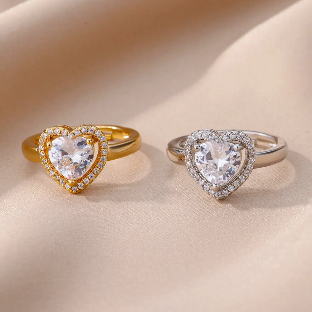 Luxury Korean Stainless Steel Copper Zircon Ring – Trendy Unisex Birthday Gift - Image 10