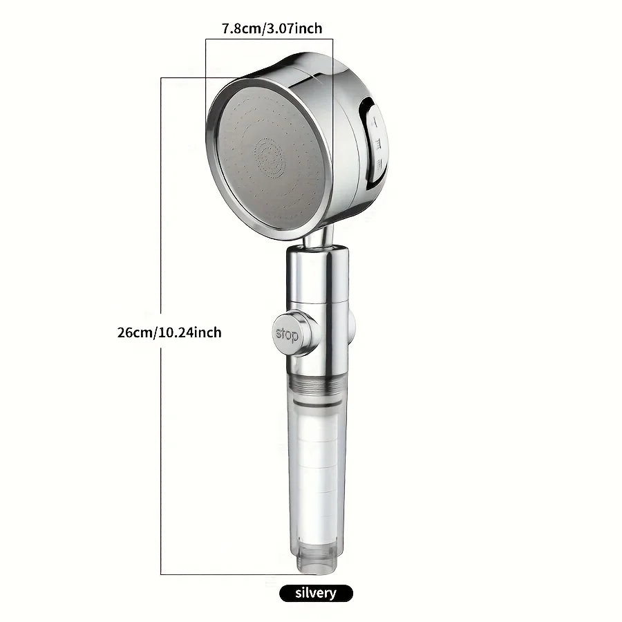 3‑Level Adjustable Rain Shower Head with Filter – Wall‑Mounted, DIY-Friendly - Image 4