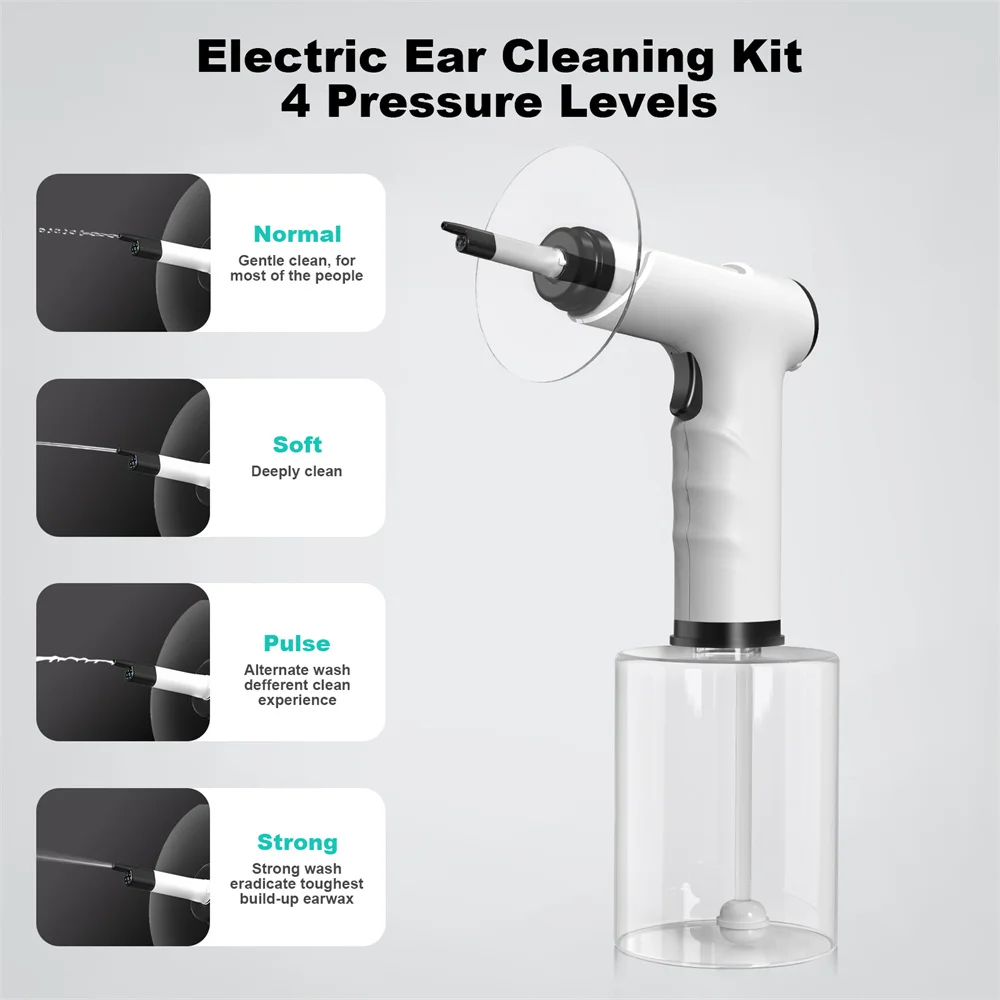 Electric Ear Wax Removal Kit – 4 Pressure Modes, Safe & Effective Cleaning - Image 2