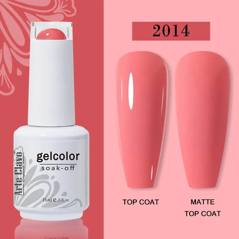 Arte Clavo 15ml Gel Nail Polish – 72 Color Soak-Off UV LED Varnish for Nail Art - Image 46