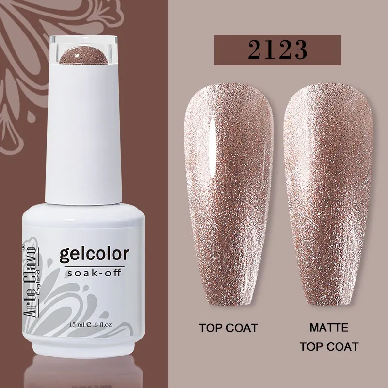 Arte Clavo 15ml Gel Nail Polish – 72 Color Soak-Off UV LED Varnish for Nail Art - Image 73