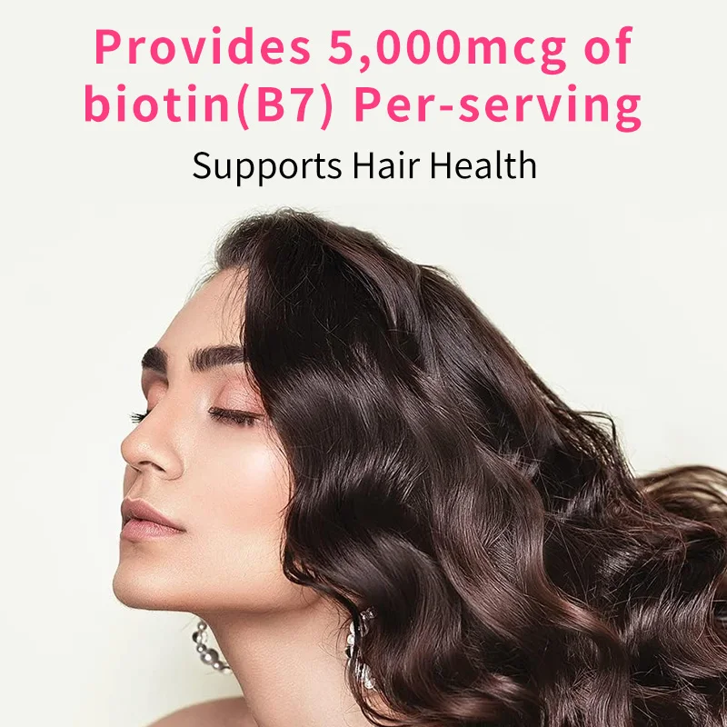 Hair Gummy Vitamins with Biotin – 60 Vegan, Sugar-Free Gummies for Strong, Healthy Hair - Image 4