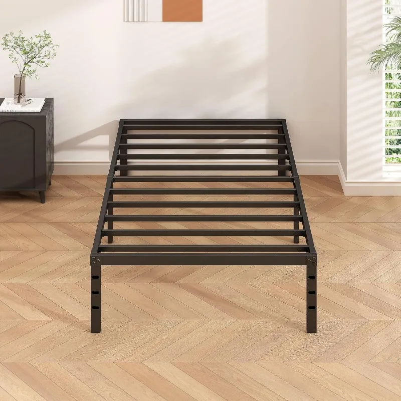 Metal Platform Bed Frame 14 Inch Tall Bed No Box Spring Needed, Heavy Duty Strong Support Slats,Easy to Assemble,Black - Image 6
