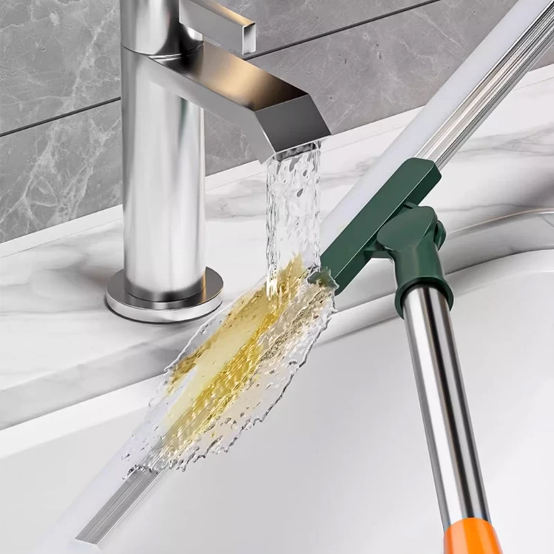 Cleaning Brush Long Handle Telescopic Magic Broom Silicone Floor Wiper Squeegee Strip Window Glass Household Bathroom Sweeping - Image 5