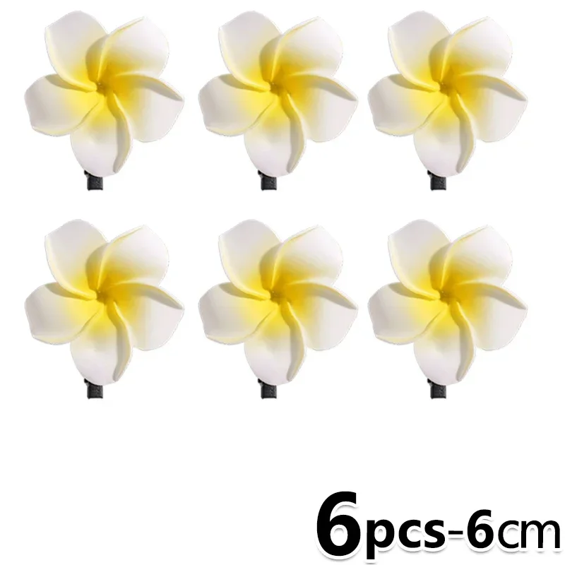 Plumeria Flower Hair Clips Women Girls Side Bangs Barrette Hawaiian Wedding Party Hairpins - Image 12