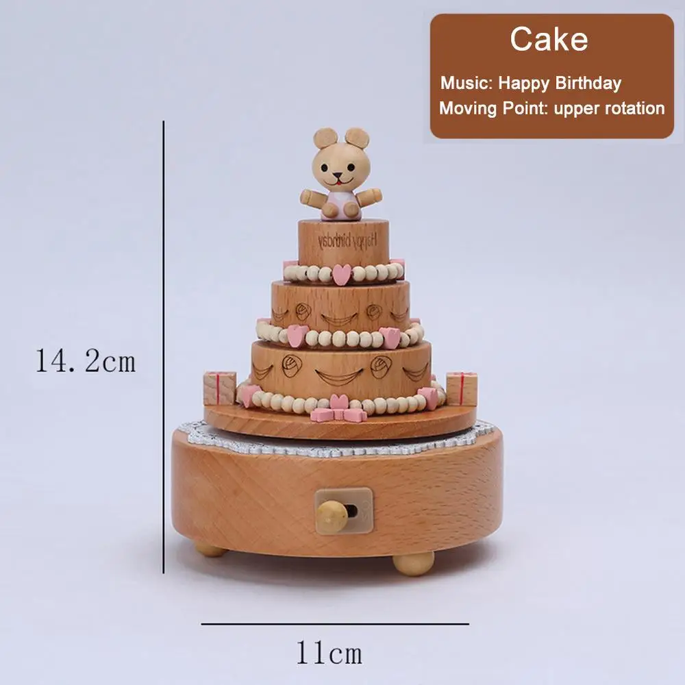 Wind Up Musical Box Retro Wooden Music Box New Year Xmas Birthday Gift Vintage Carousel Ferris Wheel Home Decoration Accessories - Image 9