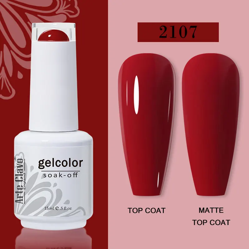 Arte Clavo 15ml Gel Nail Polish – 72 Color Soak-Off UV LED Varnish for Nail Art - Image 87
