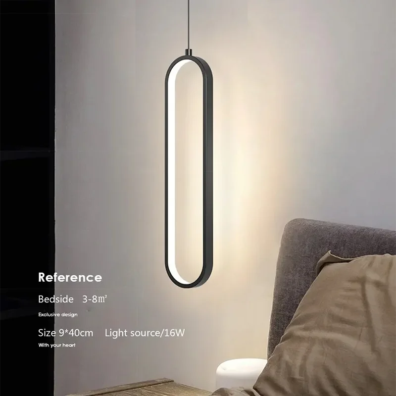 Modern LED Pendant Light – Minimalist Gold/Black Chandelier for Living Room - Image 3