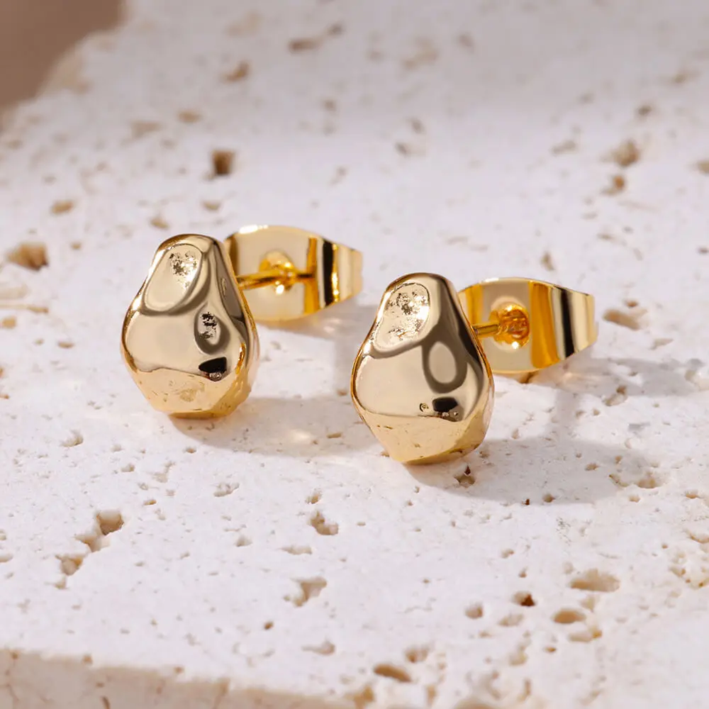 Stainless Steel Gold Hoop & Stud Earrings Set – Women's Aesthetic Jewelry - Image 7