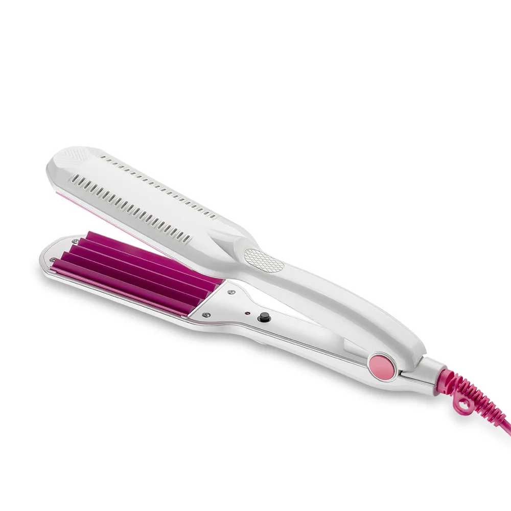 Professional Ceramic Wave Flat Iron – Adjustable Temperature, Wide Plate Curling Iron - Image 3
