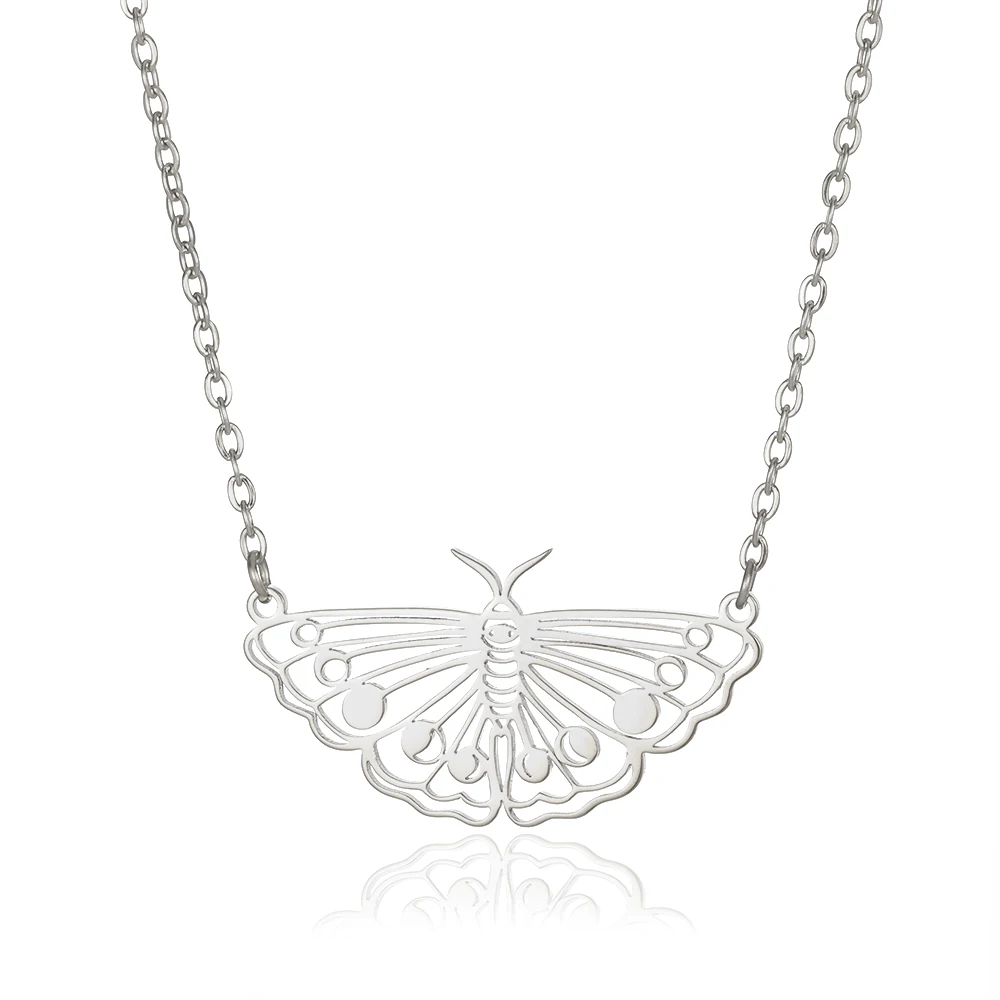 Gothic Luna Moth Gold Butterfly Clavicle Chain Choker Necklace Women Fashion Insect Jewelry Gift - Image 12