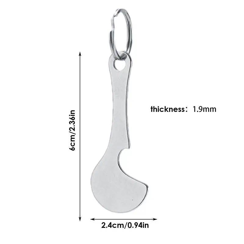 Stainless Steel Cart Tokens Trolley Unlock Release Key Cart Keychain Anti-Lost Key Ring Quarter Keychain For Shopping Trolley - Image 5